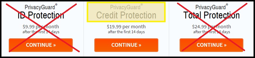 Privacy Guard credit protection
