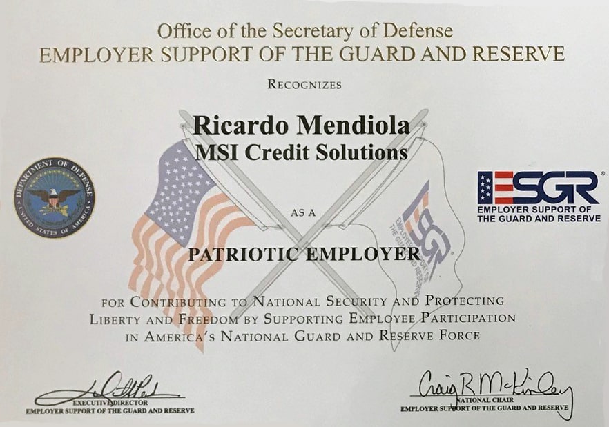 ESGR Patriotic Employer Award
